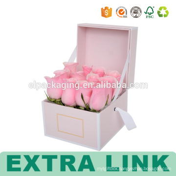 Wholesale Full Printing Packaging Paper Box With Window For Flowers